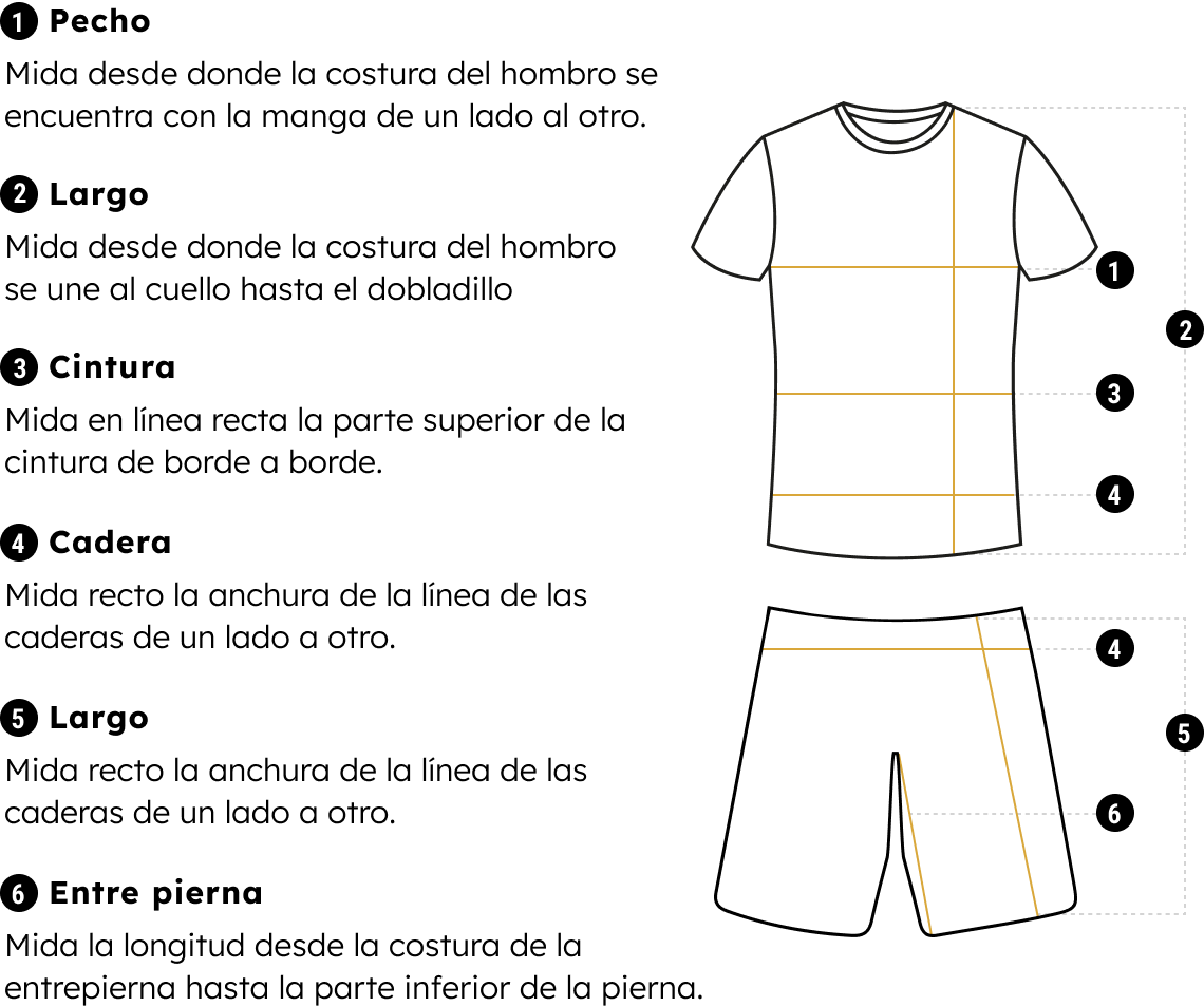 Cómo medir la talla del producto